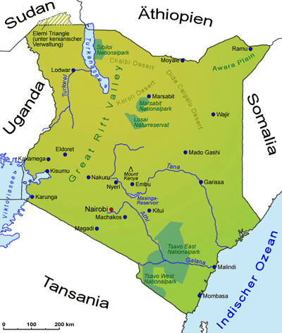 Kenia: Geografie, Landkarte | Länder | Kenia | Goruma