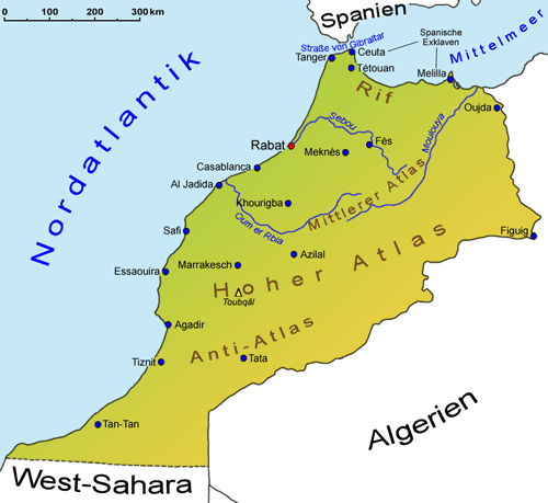 Marokko: Geografie und Landkarte  Länder  Marokko  Goruma