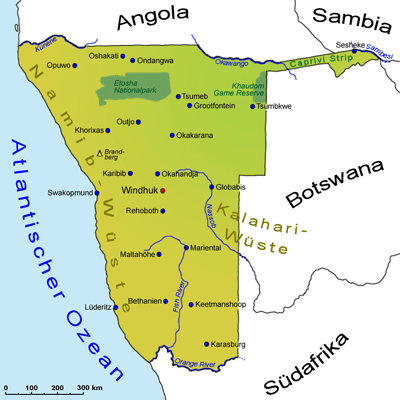 Namibia Geografie Und Landkarte Lander Namibia Goruma