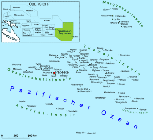 Französisch-Polynesien: Geografie, Landkarte | Länder | Französisch